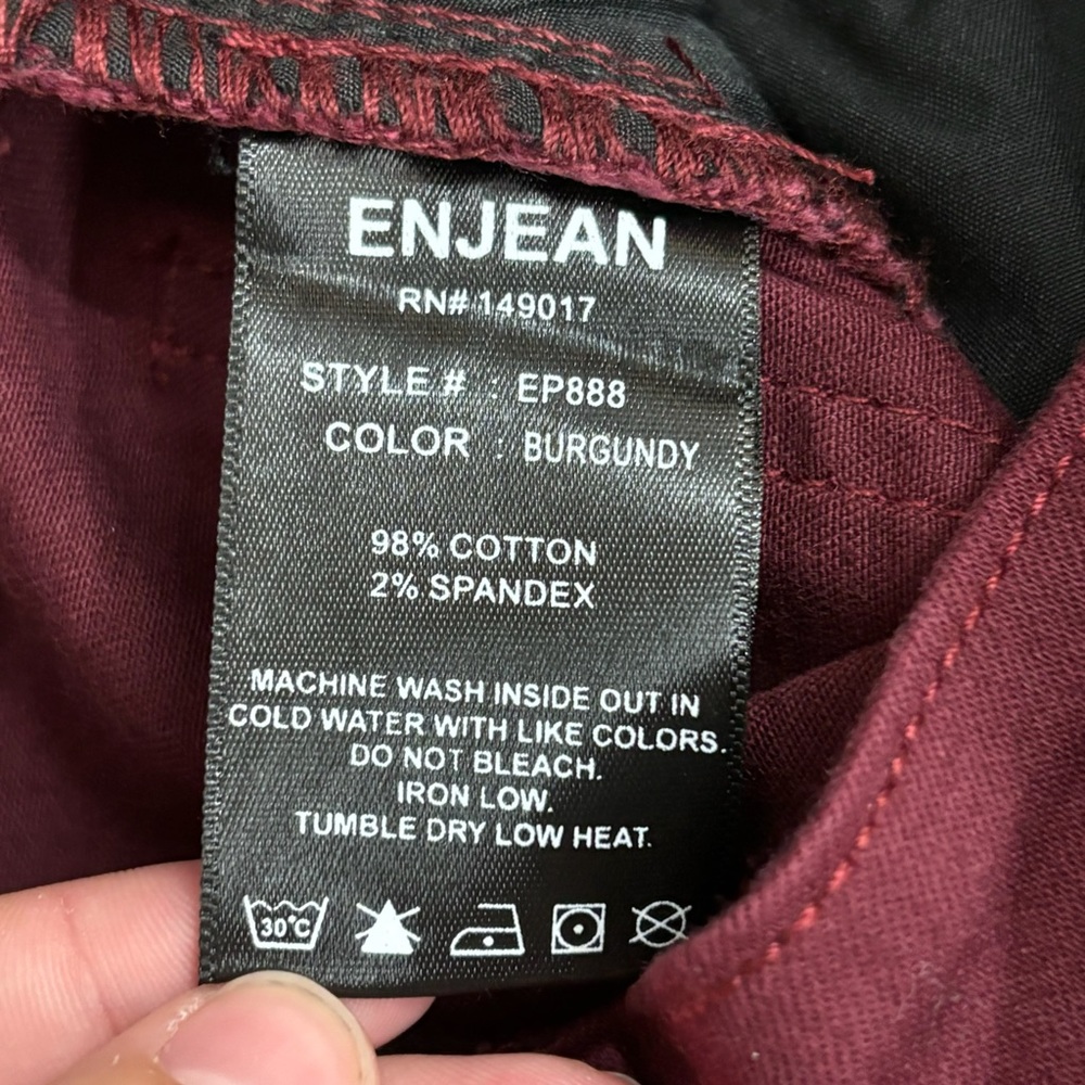 Burgundy Stretchy Pants - Picture 3 of 4